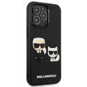 Etui Karl Lagerfeld Karl&Choupette Ikonik 3D na iPhone 13 Pro / iPhone 13 - czarne