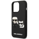 Etui Karl Lagerfeld Karl&Choupette Ikonik 3D na iPhone 13 Pro / iPhone 13 - czarne