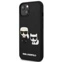 Etui Karl Lagerfeld Karl&Choupette Ikonik 3D na iPhone 13 mini - czarne