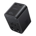 Adapter podróżny Choetech PD5009-BK GaN EU / US / UK / AU 2x USB-C USB-A 65W PD - czarny