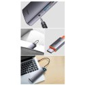 Baseus Metal Gleam wielofunkcyjny HUB USB Typ C 12w1 HDMI / DP / USB Typ C / minijack 3.5mm / RJ45 / SD (WKWG020213)