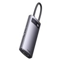 Baseus Metal Gleam Series stacja dokująca HUB 6 w 1 USB Typ C - 1 x HDMI / 3 x USB 3.2 Gen. 1 / 1 x Power Delivery / 1 x VGA sza