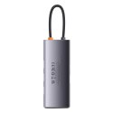 Baseus Metal Gleam Series stacja dokująca HUB 6 w 1 USB Typ C - 1 x HDMI / 3 x USB 3.2 Gen. 1 / 1 x Power Delivery / 1 x VGA sza