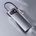 Baseus Metal Gleam Series stacja dokująca HUB 6 w 1 USB Typ C - 1 x HDMI / 3 x USB 3.2 Gen. 1 / 1 x Power Delivery / 1 x VGA sza