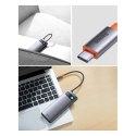 Baseus Metal Gleam Series stacja dokująca HUB 6 w 1 USB Typ C - 1 x HDMI / 3 x USB 3.2 Gen. 1 / 1 x Power Delivery / 1 x VGA sza