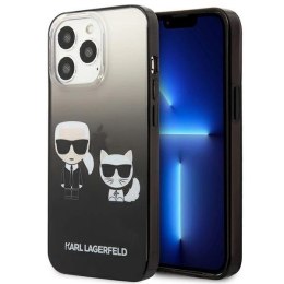 Etui Karl Lagerfeld Gradient Ikonik Karl&Choupette na iPhone 13 Pro / iPhone 13 - czarne