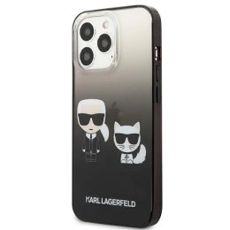 Etui Karl Lagerfeld Gradient Ikonik Karl&Choupette na iPhone 13 Pro / iPhone 13 - czarne