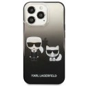 Etui Karl Lagerfeld Gradient Ikonik Karl&Choupette na iPhone 13 Pro / iPhone 13 - czarne