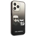 Etui Karl Lagerfeld Gradient Ikonik Karl&Choupette na iPhone 13 Pro / iPhone 13 - czarne