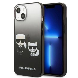 Etui Karl Lagerfeld Gradient Ikonik Karl&Choupette na iPhone 13 - czarne