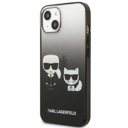 Etui Karl Lagerfeld Gradient Ikonik Karl&Choupette na iPhone 13 - czarne