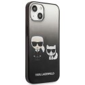 Etui Karl Lagerfeld Gradient Ikonik Karl&Choupette na iPhone 13 - czarne