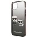 Etui Karl Lagerfeld Gradient Ikonik Karl&Choupette na iPhone 13 - czarne