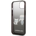 Etui Karl Lagerfeld Gradient Ikonik Karl&Choupette na iPhone 13 - czarne