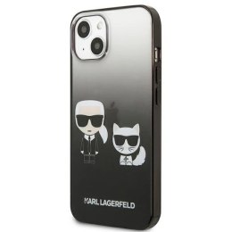 Etui Karl Lagerfeld Gradient Ikonik Karl&Choupette na iPhone 13 mini - czarne