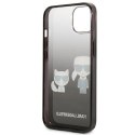 Etui Karl Lagerfeld Gradient Ikonik Karl&Choupette na iPhone 13 mini - czarne