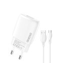 Dudao ładowarka sieciowa USB-A 7.5W + kabel USB-A - USB-C 1m biały (A1sEUT)