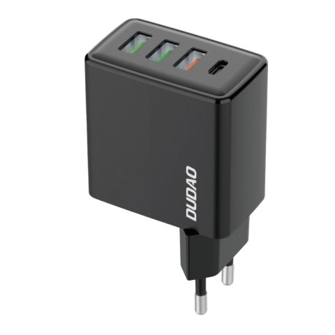 Dudao szybka ładowarka sieciowa 3x USB / 1x USB Typ C 20W, PD, QC 3.0 czarny (A5H)