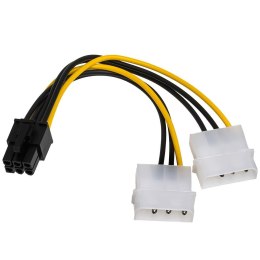 AKYGA Kabel adapter Akyga AK-CA-13 2x Molex (M) - PCI-Express 6pin (M) 0,15m