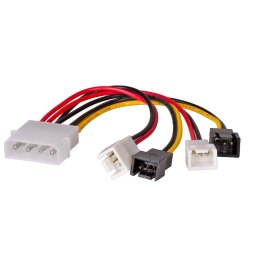 AKYGA Kabel adapter Akyga AK-CA-34 Molex (M) - 2x 3-pin 12V + 2x 3-pin 5V (M) 0,15m