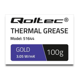 Qoltec Pasta termoprzewodząca Qoltec 3.05 W/m-K | 100g | złota