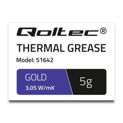 Qoltec Pasta termoprzewodząca Qoltec 3.05 W/m-K | 5g | złota