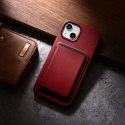 ICarer Case Leather pokrowiec etui z naturalnej skóry do iPhone 14 Plus czerwony (kompatybilne z MagSafe)