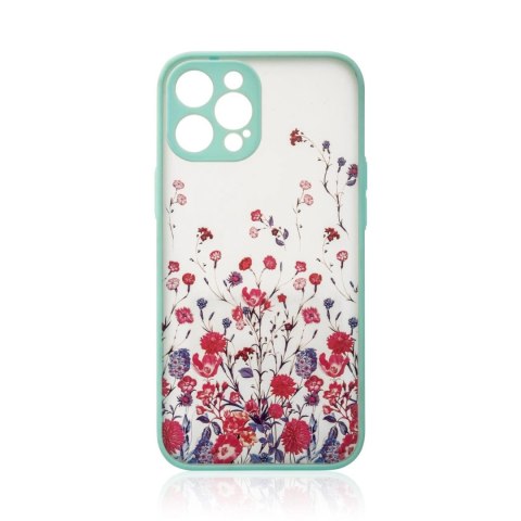 Design Case etui do iPhone 13 pokrowiec w kwiaty niebieski