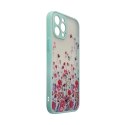 Design Case etui do iPhone 13 pokrowiec w kwiaty niebieski