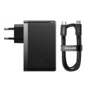 Baseus GaN5 Pro szybka ładowarka 2xUSB-C+USB 140W EU czarna (CCGP100201)