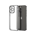 Joyroom 14Q Case etui do iPhone 14 Pro obudowa pokrowiec z metaliczną ramką czarny (JR-14Q2-black)