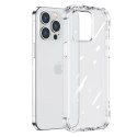 Joyroom Defender Series etui pokrowiec do iPhone 14 Pro Max pancerna obudowa z haczykami podstawką przezroczysty (JR-14H4)