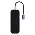 Baseus AcmeJoy HUB 4-portowy (USB-C do 1x USB-C PD&Data/3x USB3.0) ciemnoszary (WKJZ010013)