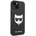 Etui Karl Lagerfeld Saffiano Choupette Head Patch na iPhone 14 Plus - czarne