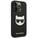 Etui Karl Lagerfeld Saffiano Choupette Head Patch na iPhone 14 Pro Max - czarne