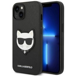 Etui Karl Lagerfeld Saffiano Choupette Head Patch na iPhone 14 - czarne