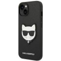 Etui Karl Lagerfeld Saffiano Choupette Head Patch na iPhone 14 - czarne