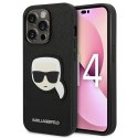 Etui Karl Lagerfeld Saffiano Karl's Head Patch na iPhone 14 Pro Max - czarne