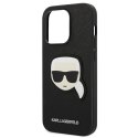 Etui Karl Lagerfeld Saffiano Karl's Head Patch na iPhone 14 Pro Max - czarne