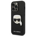 Etui Karl Lagerfeld Saffiano Karl's Head Patch na iPhone 14 Pro - czarne