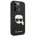 Etui Karl Lagerfeld Saffiano Karl's Head Patch na iPhone 14 Pro - czarne