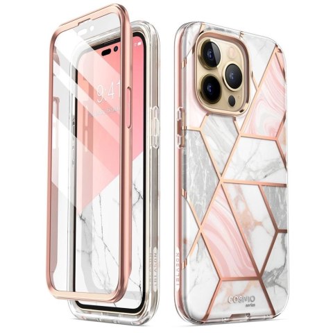 Etui Supcase Cosmo na iPhone 14 Pro - różowy marmur