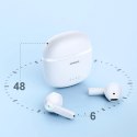 Joyroom słuchawki TWS bezprzewodowe ENC wodoodporne IPX4 Bluetooth 5.3 biały (JR-TL11)