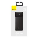 Baseus Bipow powerbank z szybkim ładowaniem 20000mAh 20W czarny (Overseas Edition) + kabel USB-A - Micro USB 0.25m czarny (PPBD0