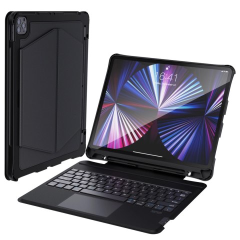 Choetech Keyboard Case etui pokrowiec do iPad Pro 12,9" 2020 / 2021 bezprzewodowa klawiatura Bluetooth czarny (BH-015)