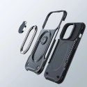 Joyroom Dual Hinge etui iPhone 14 Plus pancerny pokrowiec z podstawką uchwytem ring holder czarne