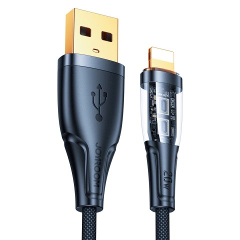 Kabel Joyroom Star-Cloud Series A3 USB-A / Lightning 2.4A 1.2m z inteligentnym wyłącznikiem - czarny