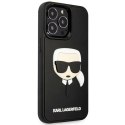 Etui Karl Lagerfeld 3D Rubber Karl's Head na iPhone 14 Pro - czarne