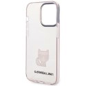 Etui Karl Lagerfeld Choupette Body na iPhone 14 Pro Max - różowo-przezroczyste