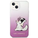 Etui Karl Lagerfeld Choupette Fun na iPhone 14 Plus - różowe